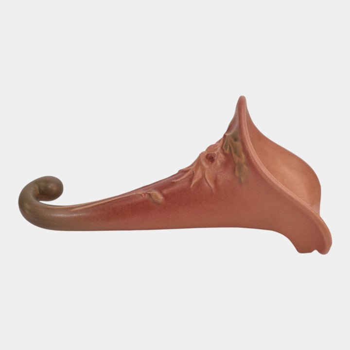 Roseville Columbine Pink 1941 Mid Century Modern Art Pottery Wall Pocket 1290-8