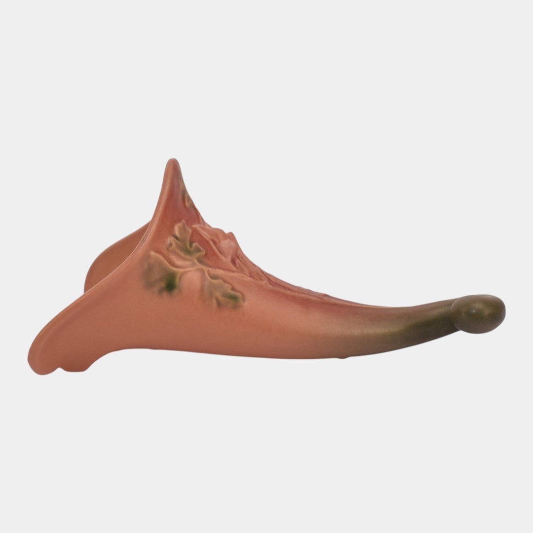 Roseville Columbine Pink 1941 Mid Century Modern Art Pottery Wall Pocket 1290-8