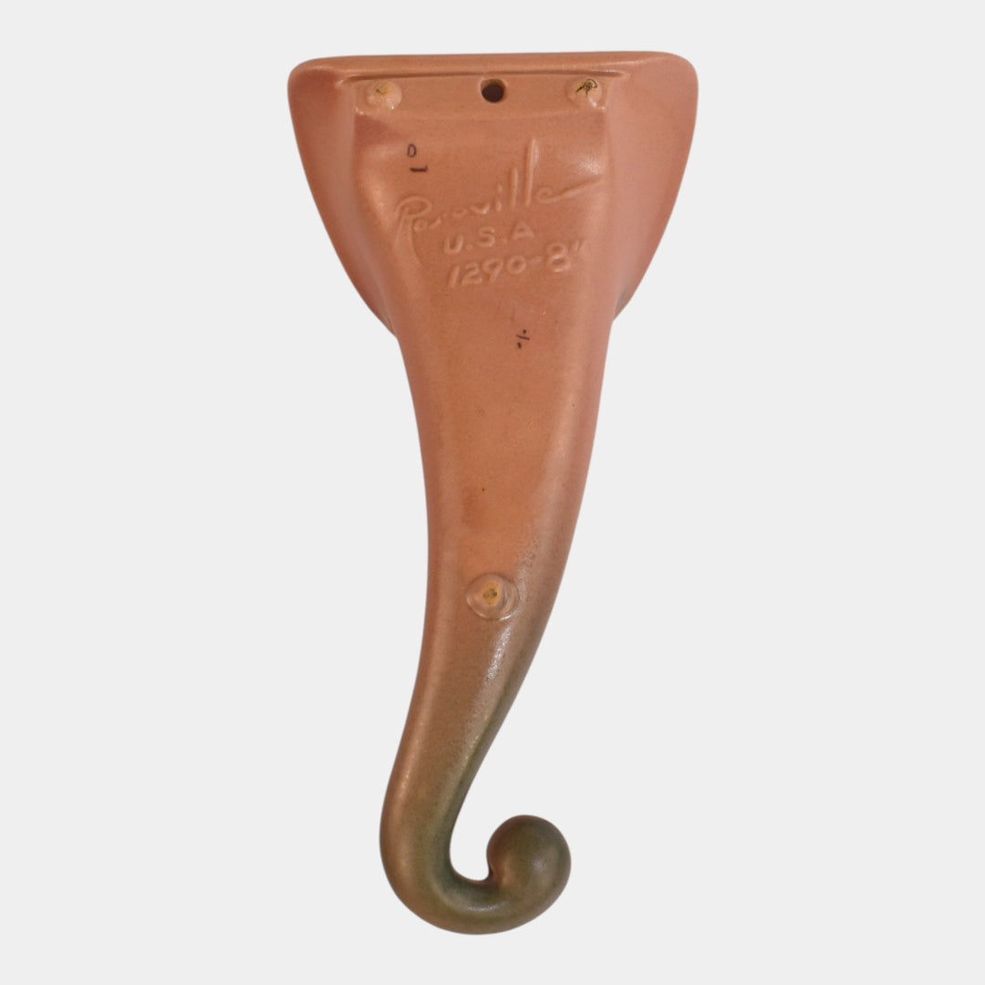 Roseville Columbine Pink 1941 Mid Century Modern Art Pottery Wall Pocket 1290-8