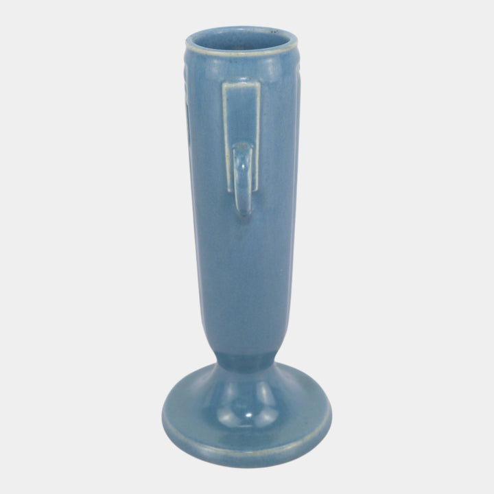 Roseville Moderne Blue 1936 Vintage Art Deco Pottery Ceramic Bud Vase 790-7