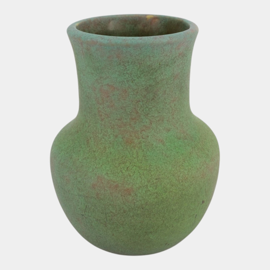 Roseville Early Carnelian Green 1916 Arts And Crafts Pottery Ceramic Vase