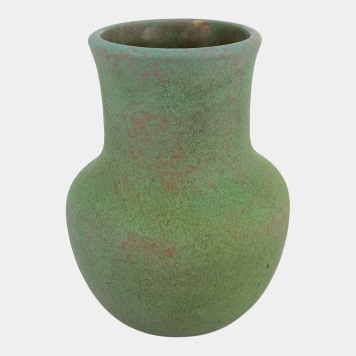 Roseville Early Carnelian Green 1916 Arts And Crafts Pottery Ceramic Vase
