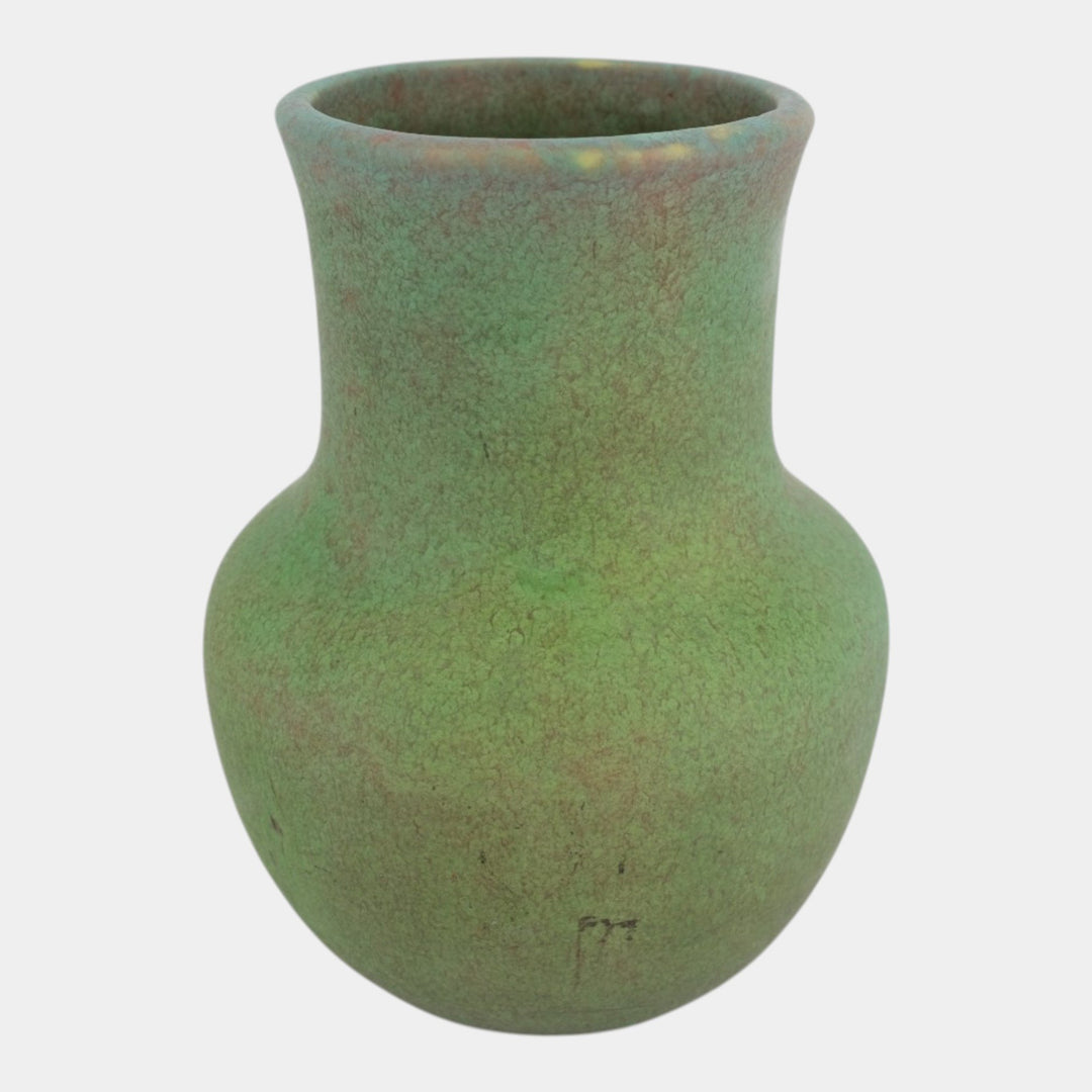 Roseville Early Carnelian Green 1916 Arts And Crafts Pottery Ceramic Vase
