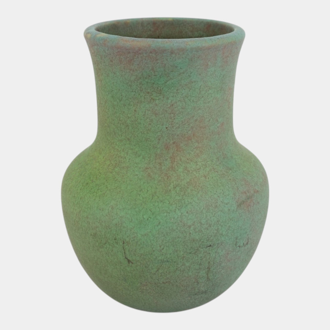 Roseville Early Carnelian Green 1916 Arts And Crafts Pottery Ceramic Vase