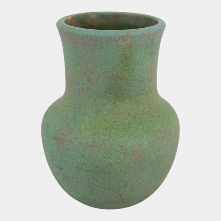 Roseville Early Carnelian Green 1916 Arts And Crafts Pottery Ceramic Vase