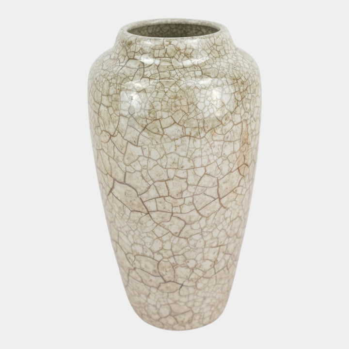 Weller Lustre Cloudburst 1921 Vintage Art Deco Pottery Mottled White Vase