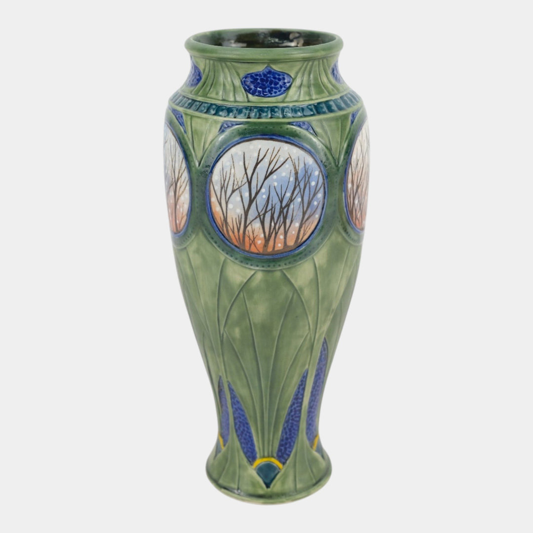 Calmwater Designs Stephanie Young Studio Art Pottery Snowy Branches Ceramic Vase