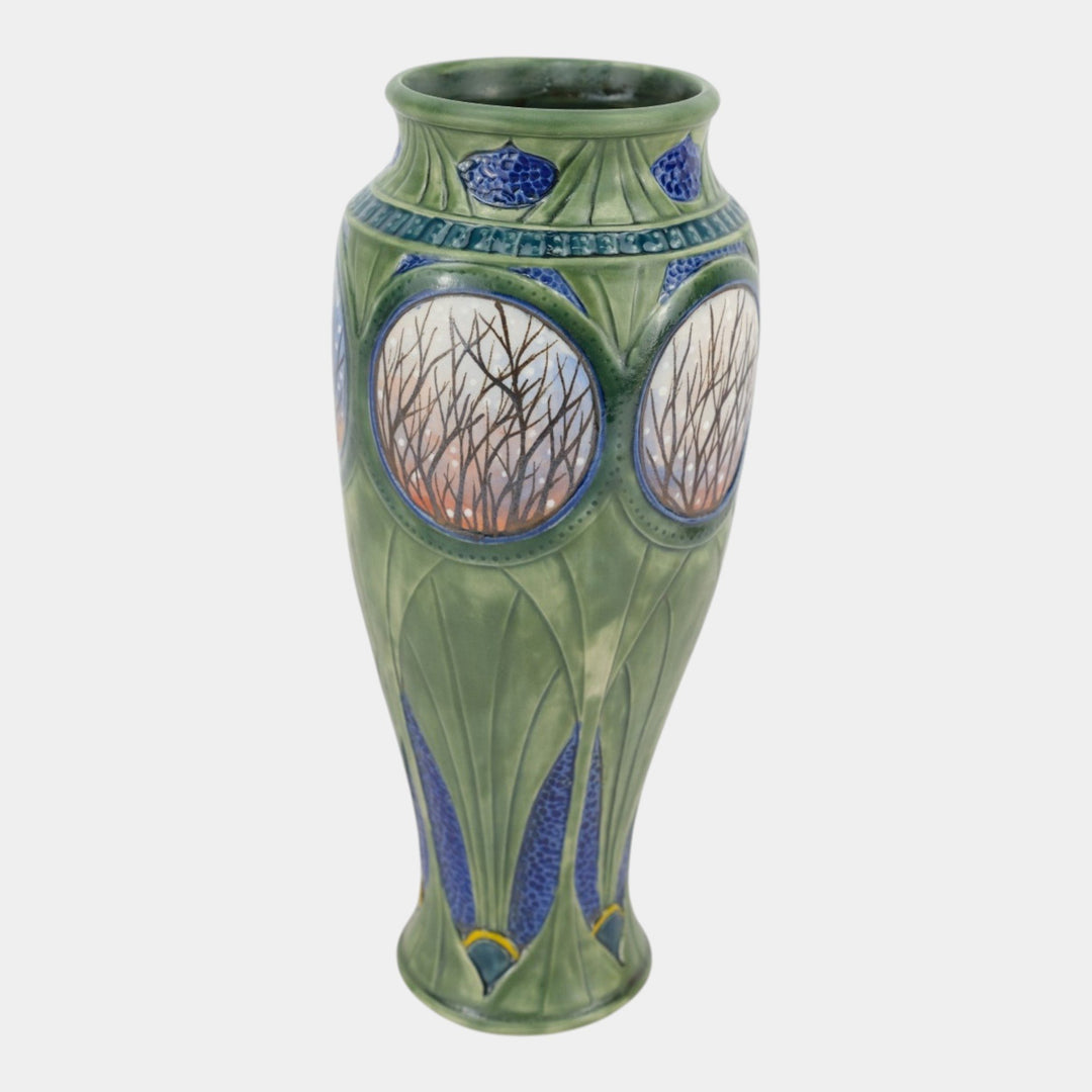 Calmwater Designs Stephanie Young Studio Art Pottery Snowy Branches Ceramic Vase