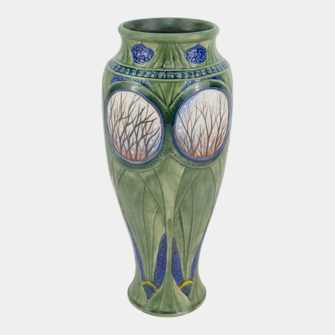 Calmwater Designs Stephanie Young Studio Art Pottery Snowy Branches Ceramic Vase