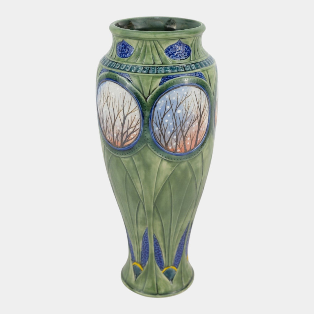 Calmwater Designs Stephanie Young Studio Art Pottery Snowy Branches Ceramic Vase