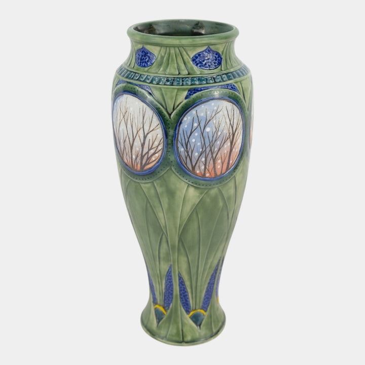 Calmwater Designs Stephanie Young Studio Art Pottery Snowy Branches Ceramic Vase