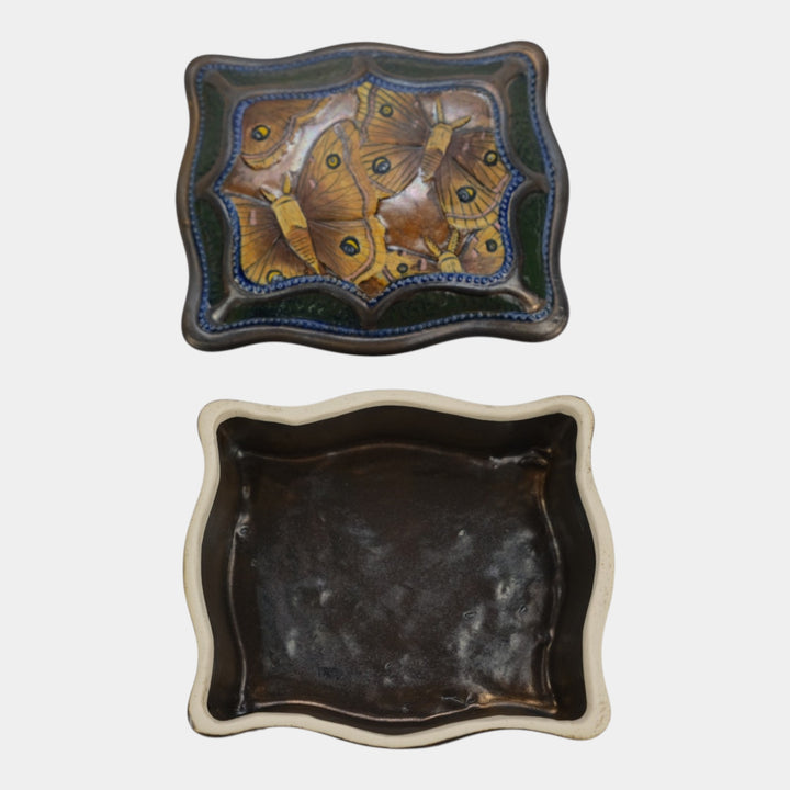 Calmwater Designs Stephanie Young Studio Art Pottery Moth Ceramic Box 5