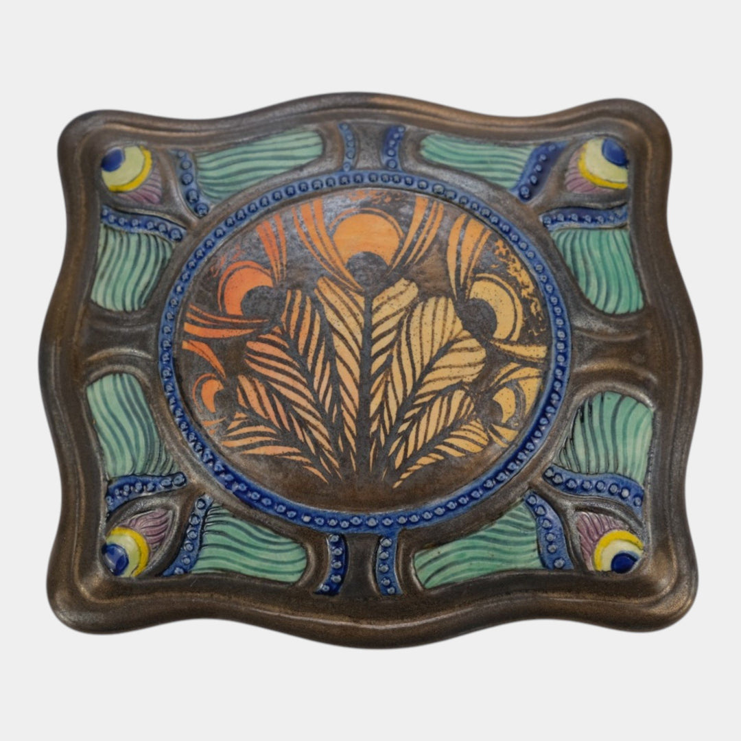 Calmwater Designs Stephanie Young Studio Art Pottery Peacock Treasure Box 4