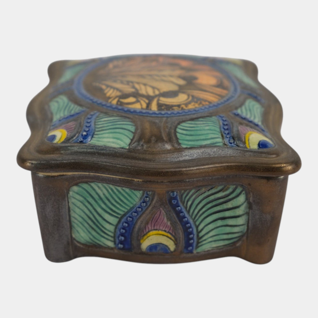 Calmwater Designs Stephanie Young Studio Art Pottery Peacock Treasure Box 4