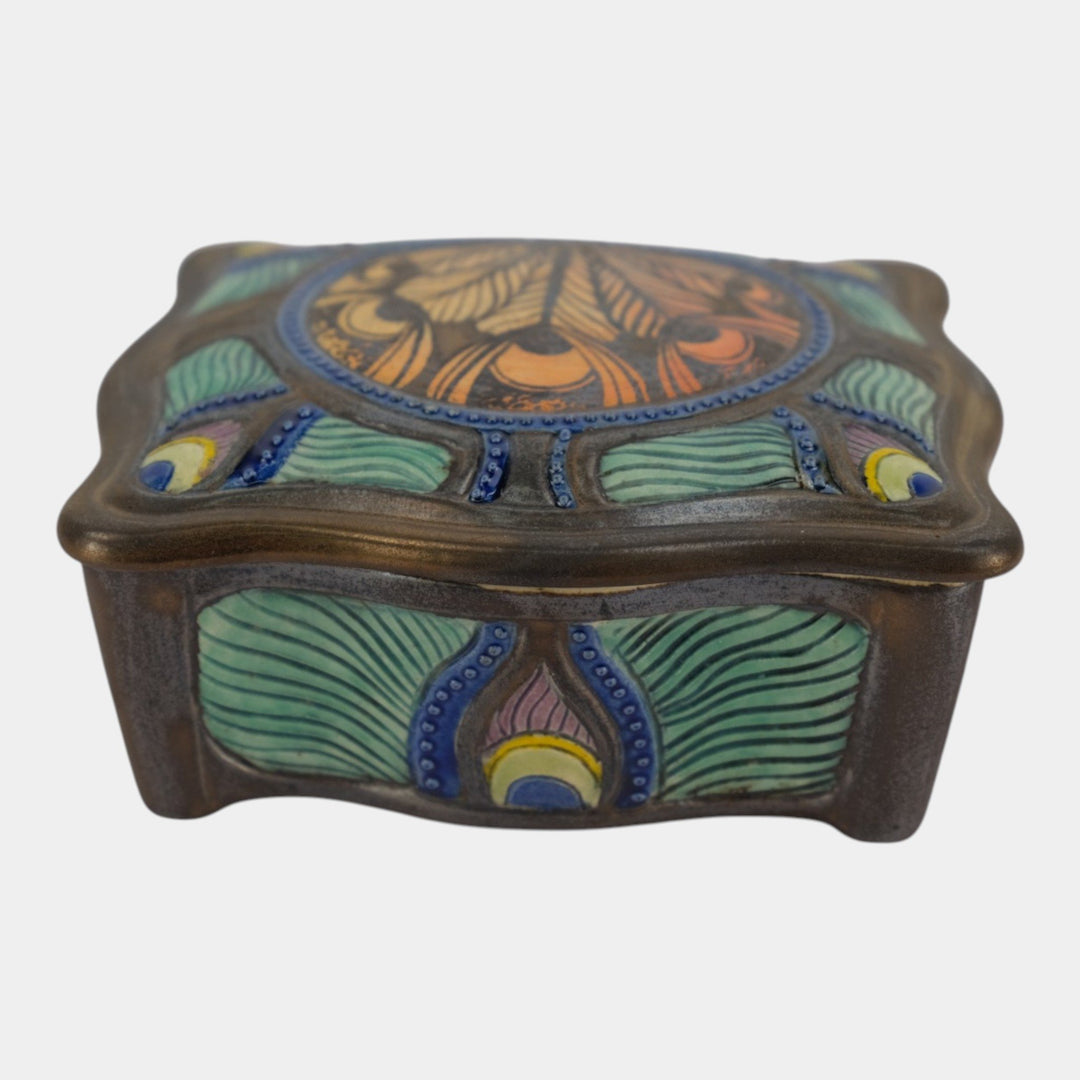 Calmwater Designs Stephanie Young Studio Art Pottery Peacock Treasure Box 4