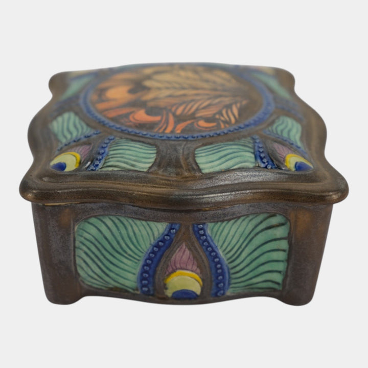Calmwater Designs Stephanie Young Studio Art Pottery Peacock Treasure Box 4