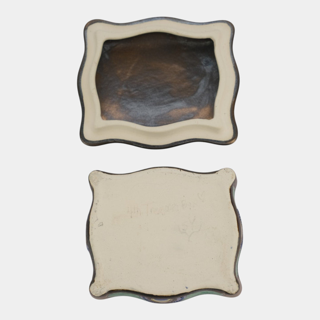 Calmwater Designs Stephanie Young Studio Art Pottery Peacock Treasure Box 4