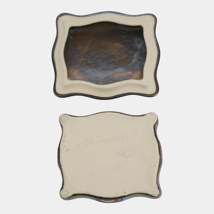 Calmwater Designs Stephanie Young Studio Art Pottery Peacock Treasure Box 4