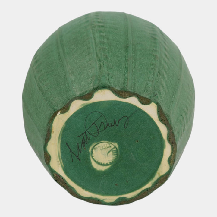 Ephraim Faience Pottery 1996 Grueby Matte Green Primrose Vase 716 Scott Draves