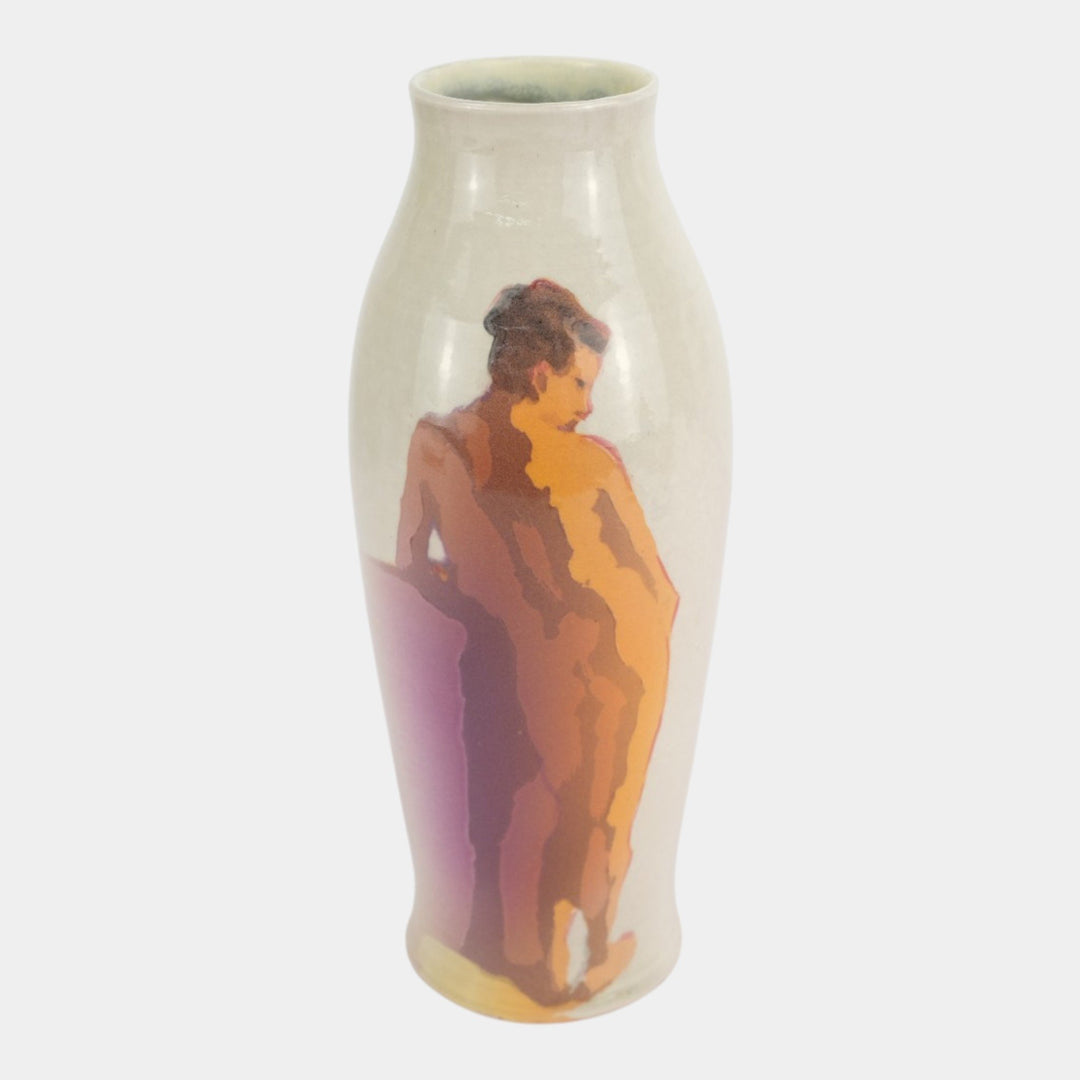Ephraim Faience 2017 Experimental Hand Made Pottery Female Nude Portrait Vase