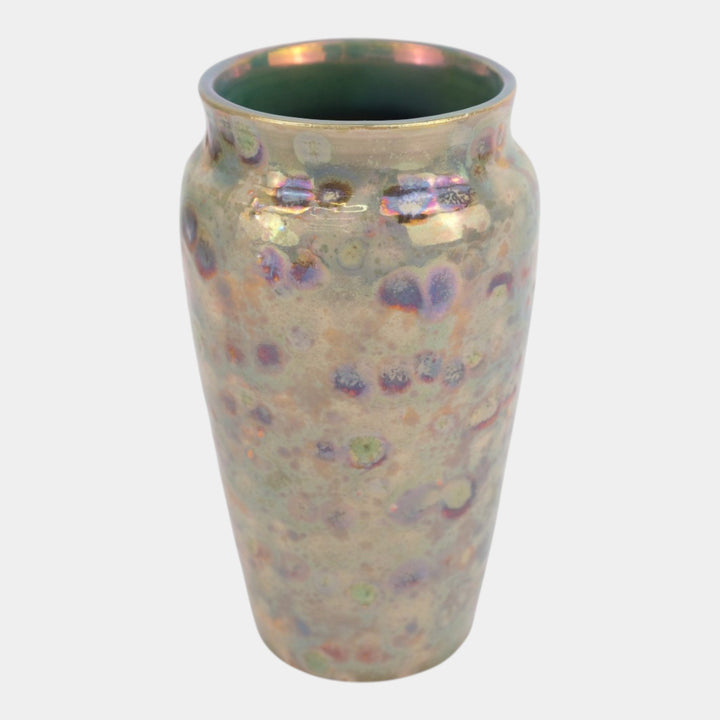 Paul Katrich Studio Art Pottery Iridescent Luster Gold Hand Made Vase 592