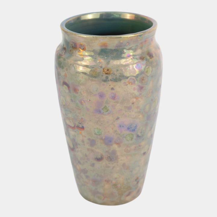 Paul Katrich Studio Art Pottery Iridescent Luster Gold Hand Made Vase 592