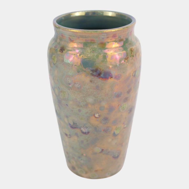 Paul Katrich Studio Art Pottery Iridescent Luster Gold Hand Made Vase 592