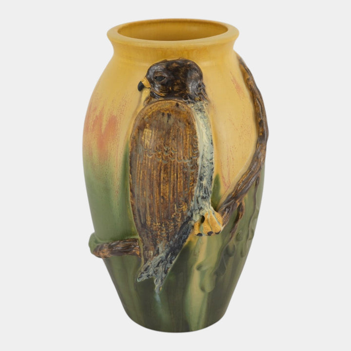 Ephraim Faience 2003 Limited Edition Hand Made Art Pottery Falcon Bird Vase 301