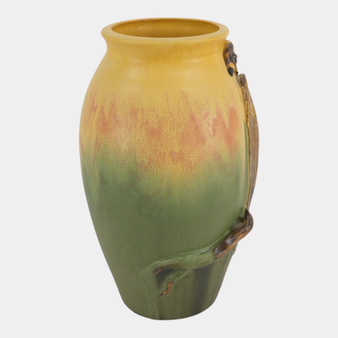 Ephraim Faience 2003 Limited Edition Hand Made Art Pottery Falcon Bird Vase 301