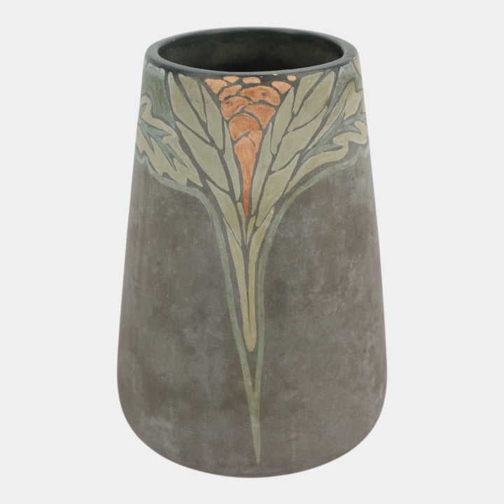 Weller Xenia 1920 Vintage Arts And Crafts Pottery Matte Green Floral Vase