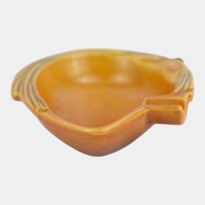Roseville Pine Cone Brown 1953 Mid Century Modern Pottery Ceramic Ash Tray 499