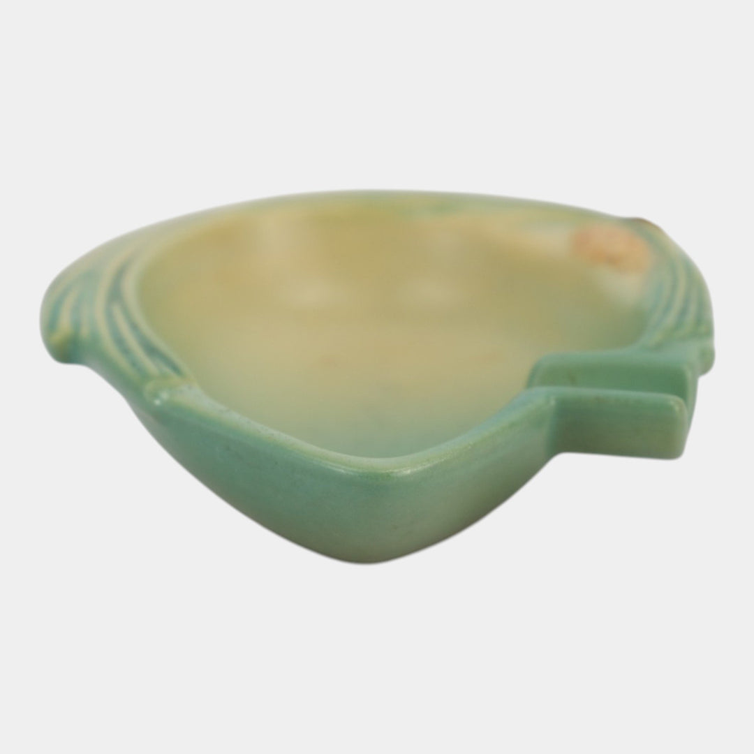 Roseville Pine Cone Green 1953 Mid Century Modern Pottery Ceramic Ash Tray 499