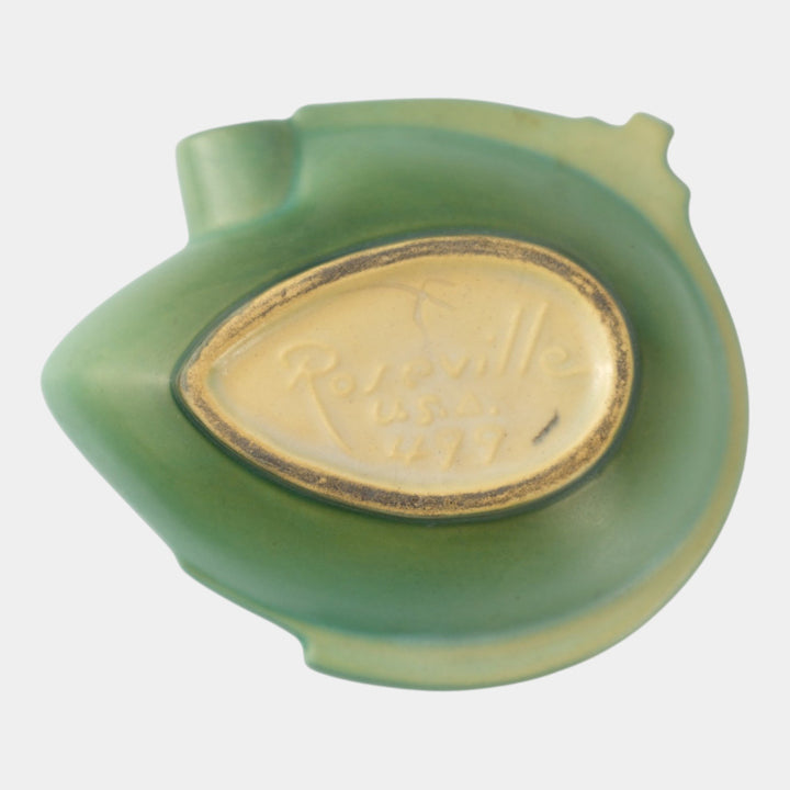 Roseville Pine Cone Green 1953 Mid Century Modern Pottery Ceramic Ash Tray 499