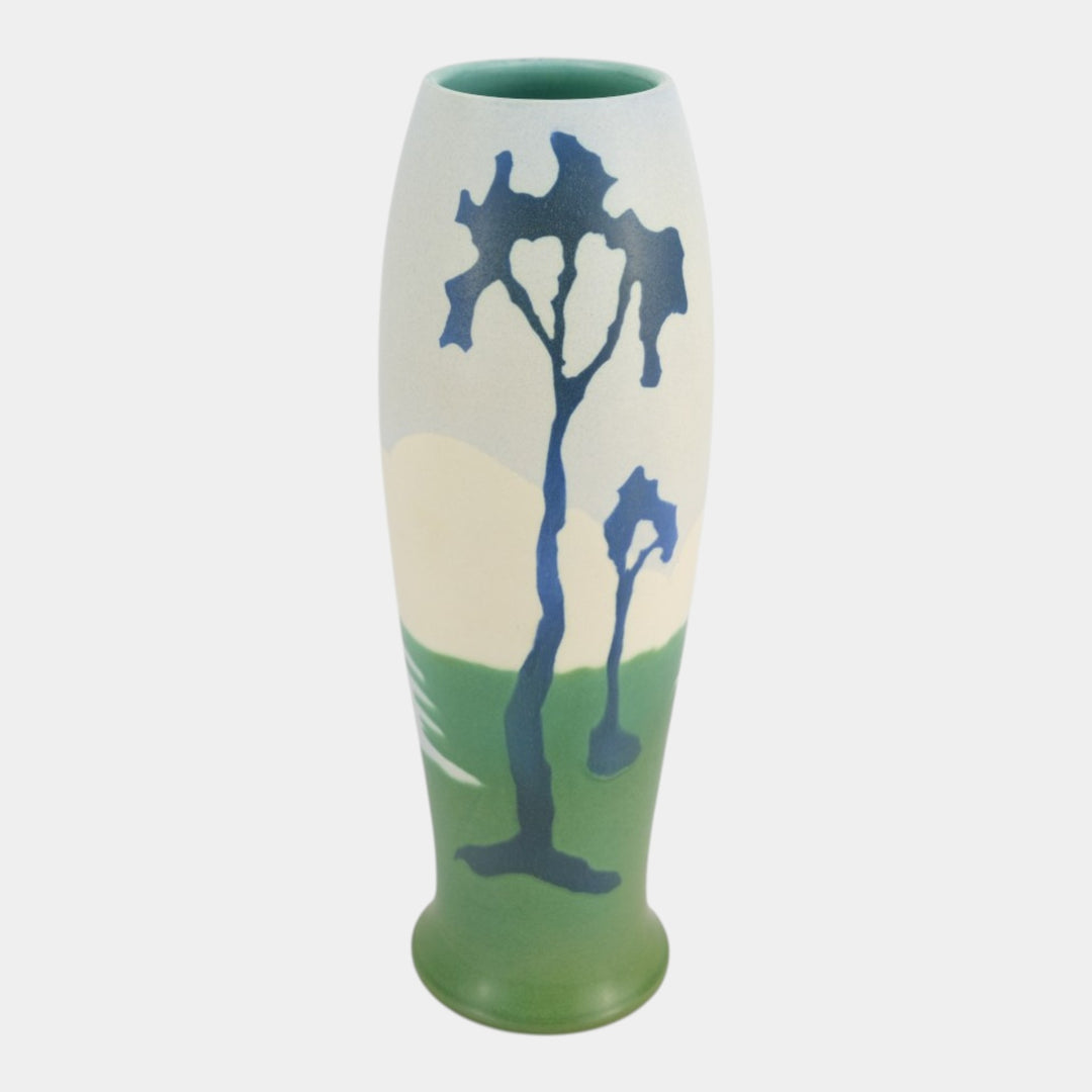 Ephraim Faience Pot Of The Week Art Pottery Scenic Fair Day Tableau Vase
