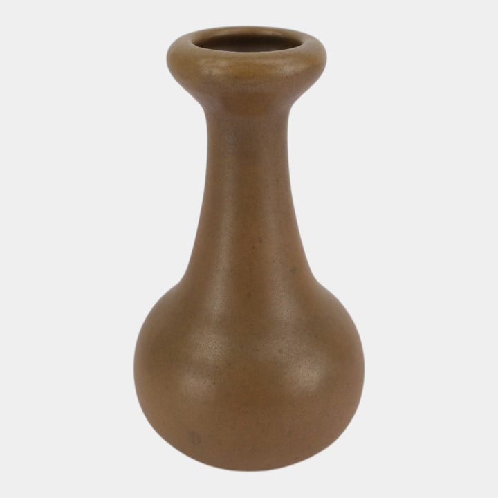 Teco Vintage Arts And Crafts Pottery Matte Brown Ceramic Vase Shape 392
