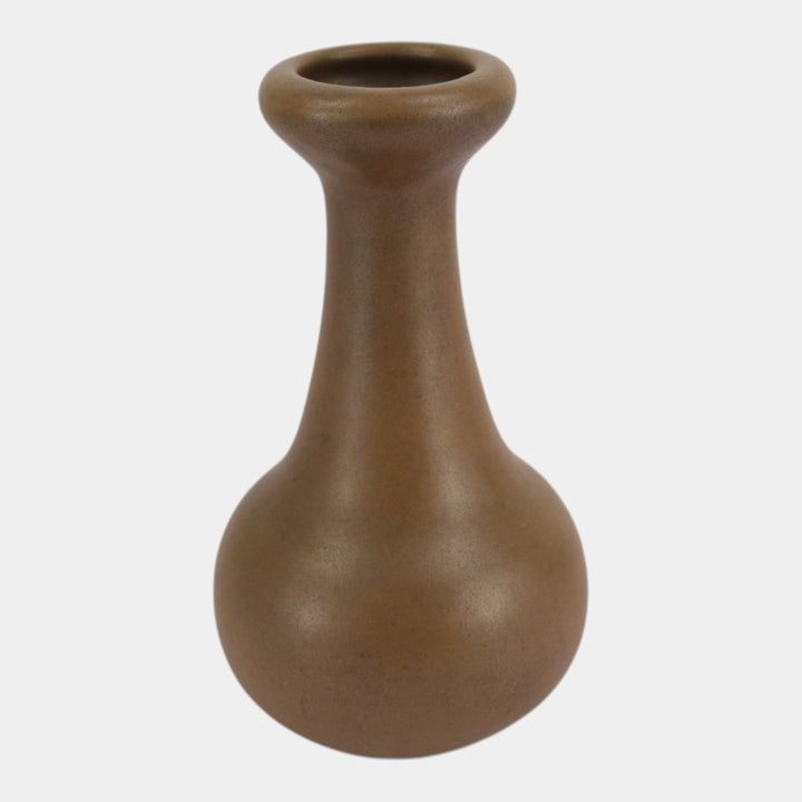 Teco Vintage Arts And Crafts Pottery Matte Brown Ceramic Vase Shape 392