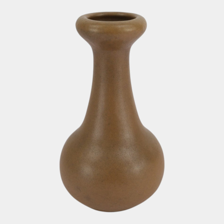 Teco Vintage Arts And Crafts Pottery Matte Brown Ceramic Vase Shape 392