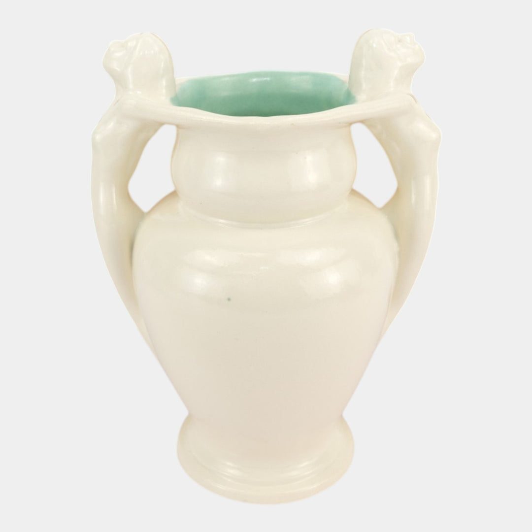 Red Wing Rumrill 1930s Vintage Art Deco Pottery Nude Athenian Vase 569