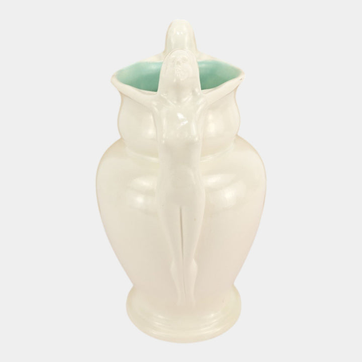 Red Wing Rumrill 1930s Vintage Art Deco Pottery Nude Athenian Vase 569