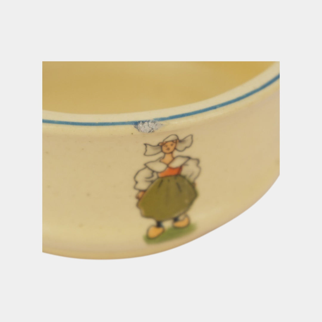 Roseville Creamware Dutch 1900s Vintage Art Pottery Lidded Bowl Mug Small Cup