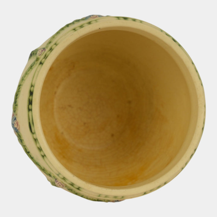 Roseville La Rose Ivory 1924 Vintage Art Pottery Jardiniere Planter 604-6