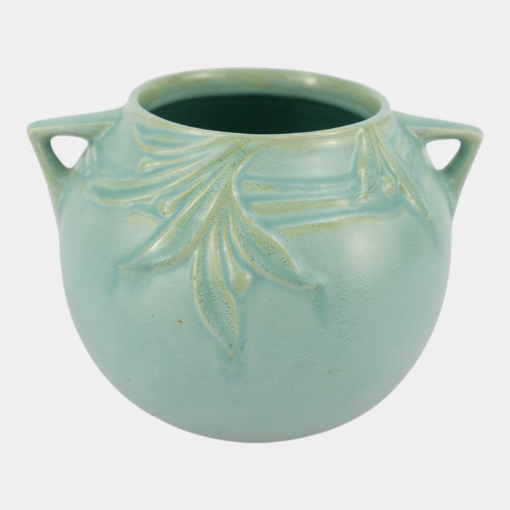 Roseville Velmoss II Green 1935 Vintage Art Deco Pottery Ceramic Bowl Vase 265-6