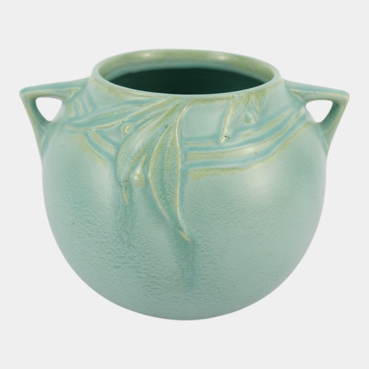 Roseville Velmoss II Green 1935 Vintage Art Deco Pottery Ceramic Bowl Vase 265-6