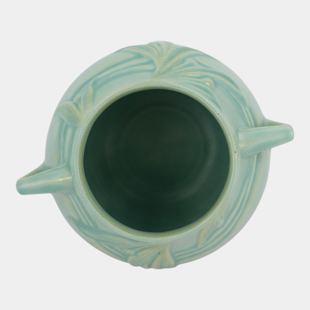 Roseville Velmoss II Green 1935 Vintage Art Deco Pottery Ceramic Bowl Vase 265-6