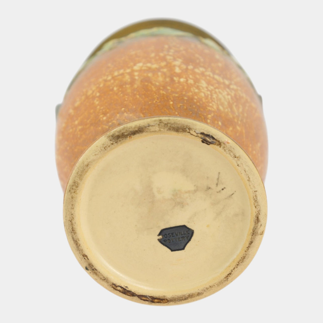 Roseville Dahlrose Brown 1928 Vintage Arts And Crafts Pottery Flower Vase 369-10