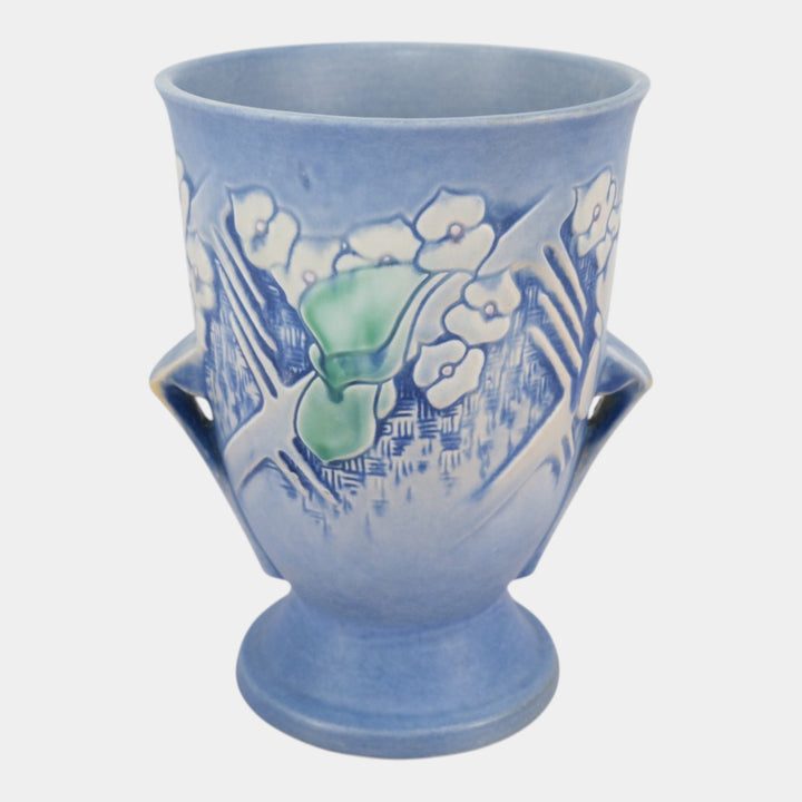 Roseville Clemana Blue 1936 Vintage Art Pottery Ceramic Vase 753-8