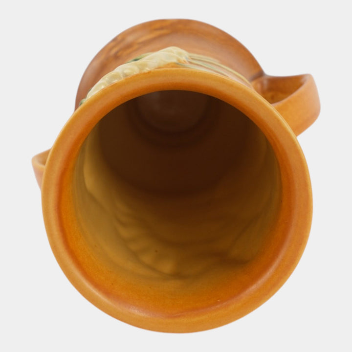 Roseville Freesia Brown 1945 Vintage Mid Century Modern Art Pottery Vase 123-9