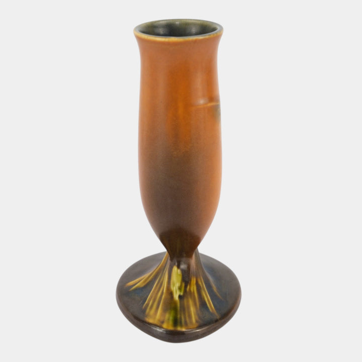 Roseville Pine Cone Brown 1935 Vintage Art Pottery Ceramic Bud Vase 112-7