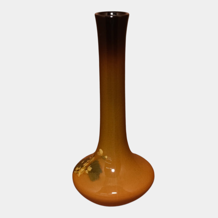 Weller Louwelsa 1900s Vintage Art Pottery Brown Ceramic Bud Vase - Just Art Pottery