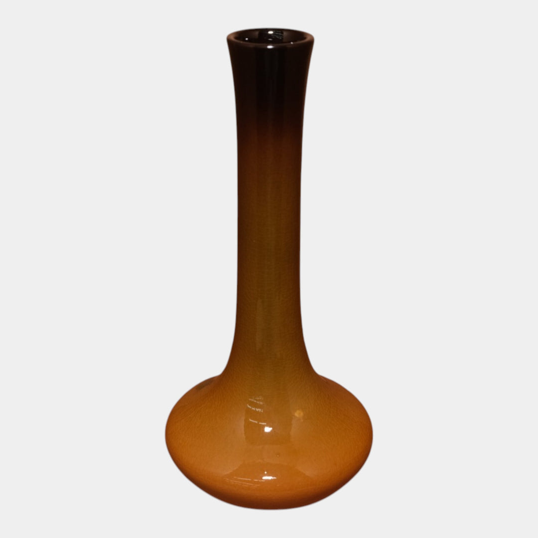Weller Louwelsa 1900s Vintage Art Pottery Brown Ceramic Bud Vase - Just Art Pottery